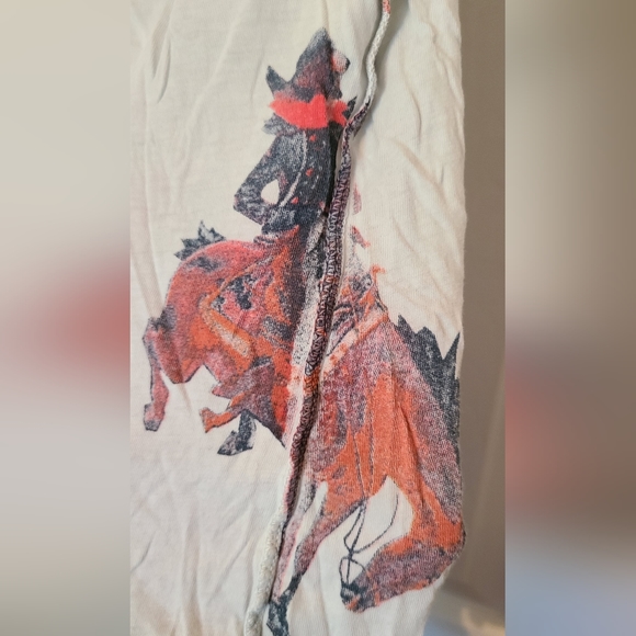 Anthropologie Post Vegas cowboy slub tee L vintage - Picture 4 of 7